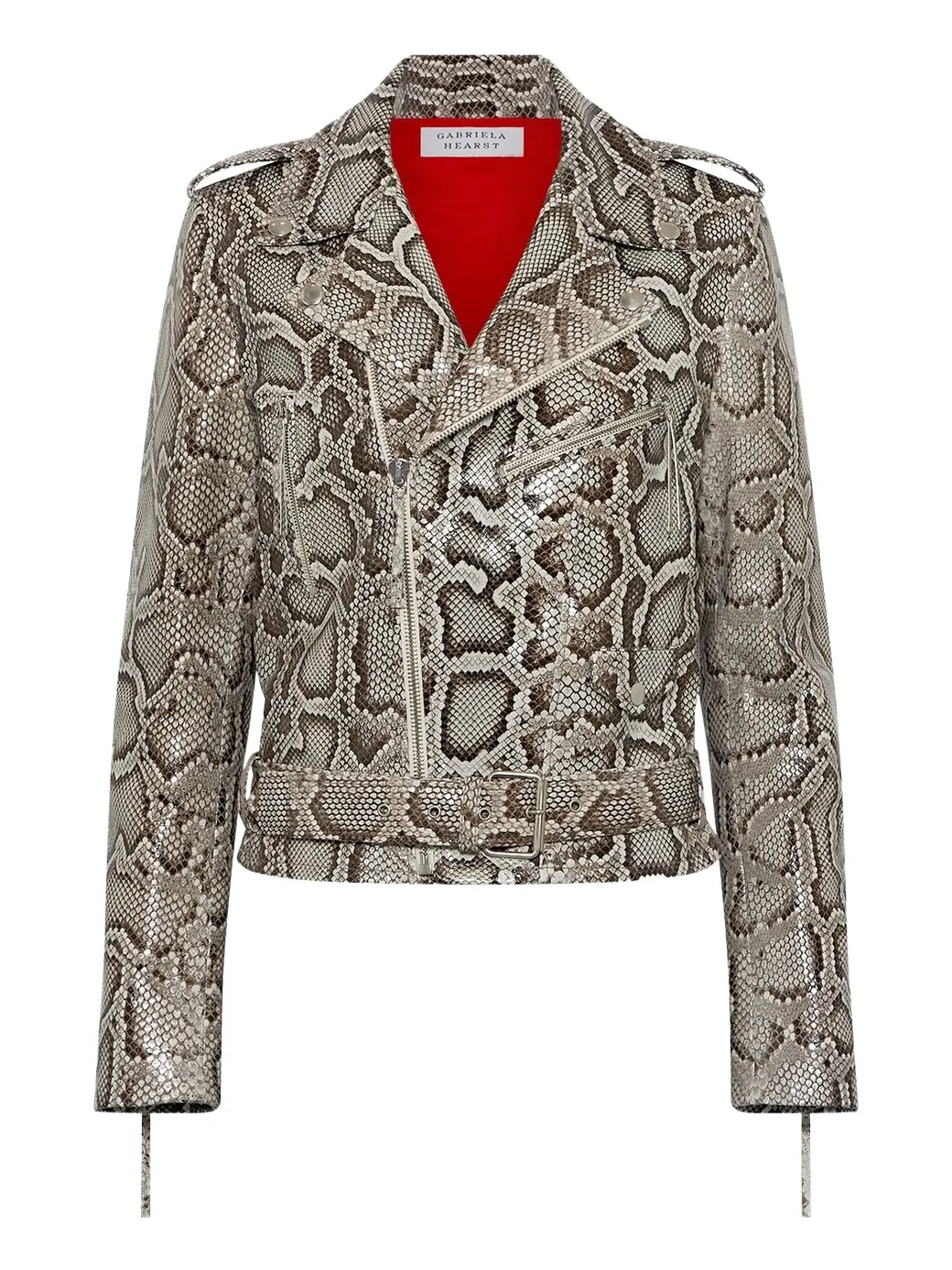 Anton Biker Jacket in Greyscale Inversa Snakeskin Anton Biker Jacket in Greyscale Inversa Snakeskin