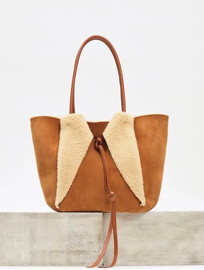 Gabriela Hearst Marija Tote Bag in Cognac Shearling | Thumbnail 5 Gabriela Hearst Marija Tote Bag in Cognac Shearling | Thumbnail 5