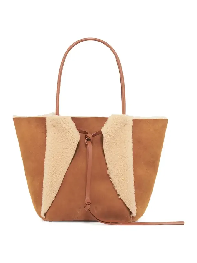 Marija Tote Bag in Cognac Shearling Marija Tote Bag in Cognac Shearling