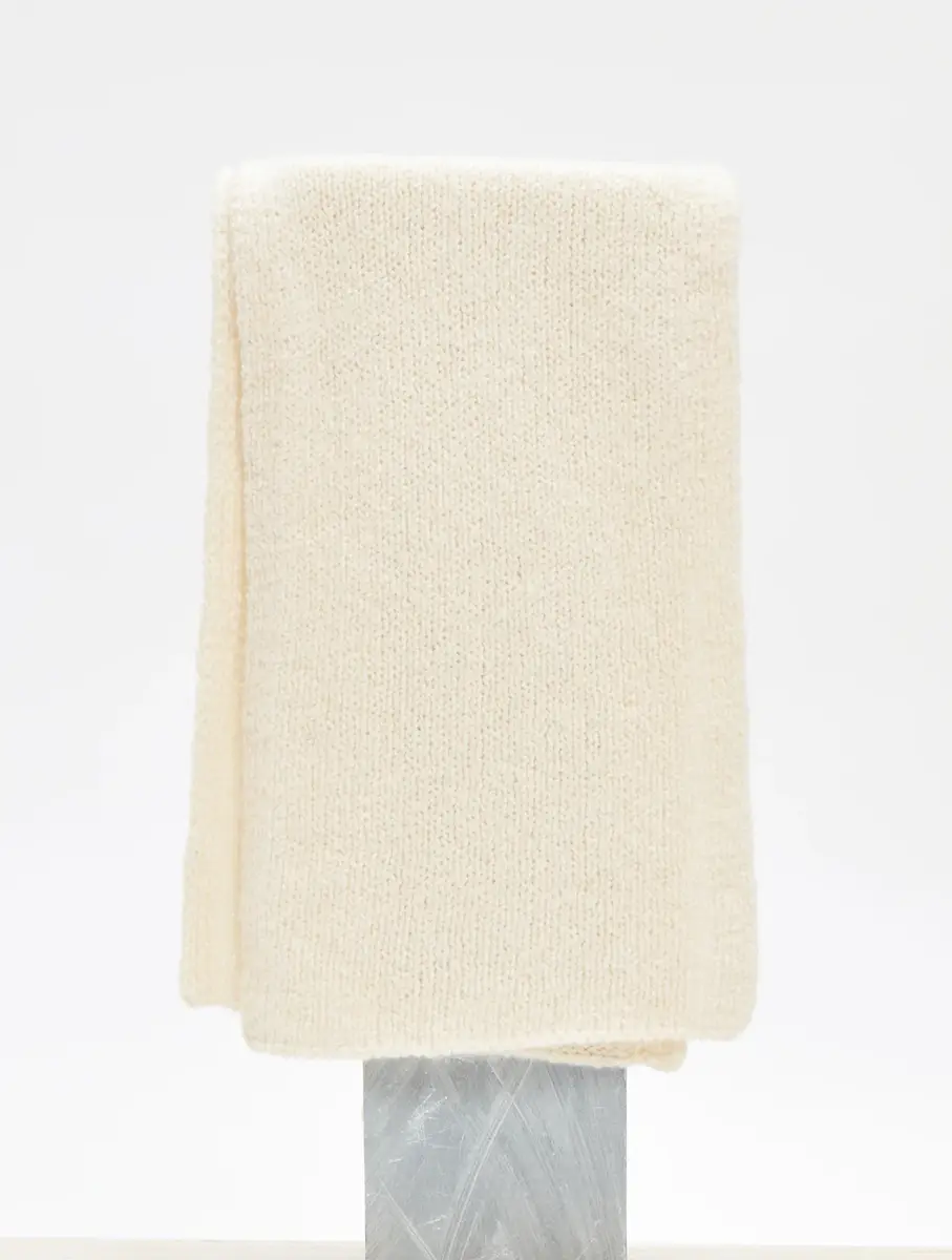 Gabriela Hearst Tulsi Knit Scarf in Ivory Cashmere | Thumbnail 3 Gabriela Hearst Tulsi Knit Scarf in Ivory Cashmere | Thumbnail 3
