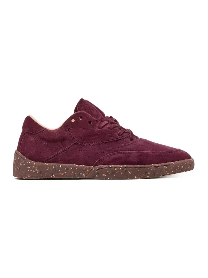 Gabriela Hearst Ohio Slip-on Sneaker in Bordeaux Nubuck