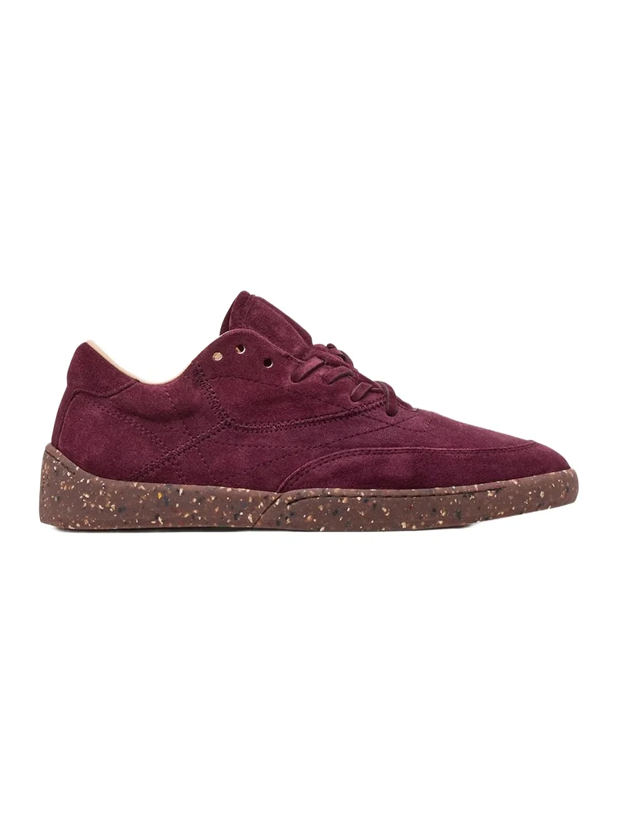 Gabriela Hearst Ohio Slip-on Sneaker in Bordeaux Nubuck