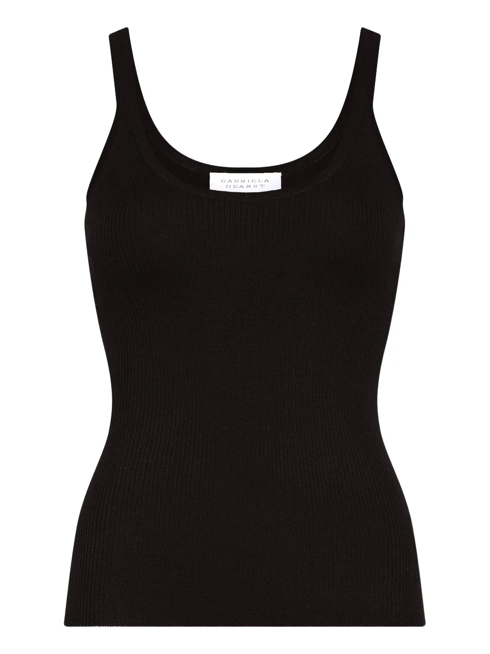 Gabriela Hearst Cinxia Knit Tank Top in Black Cashmere Silk