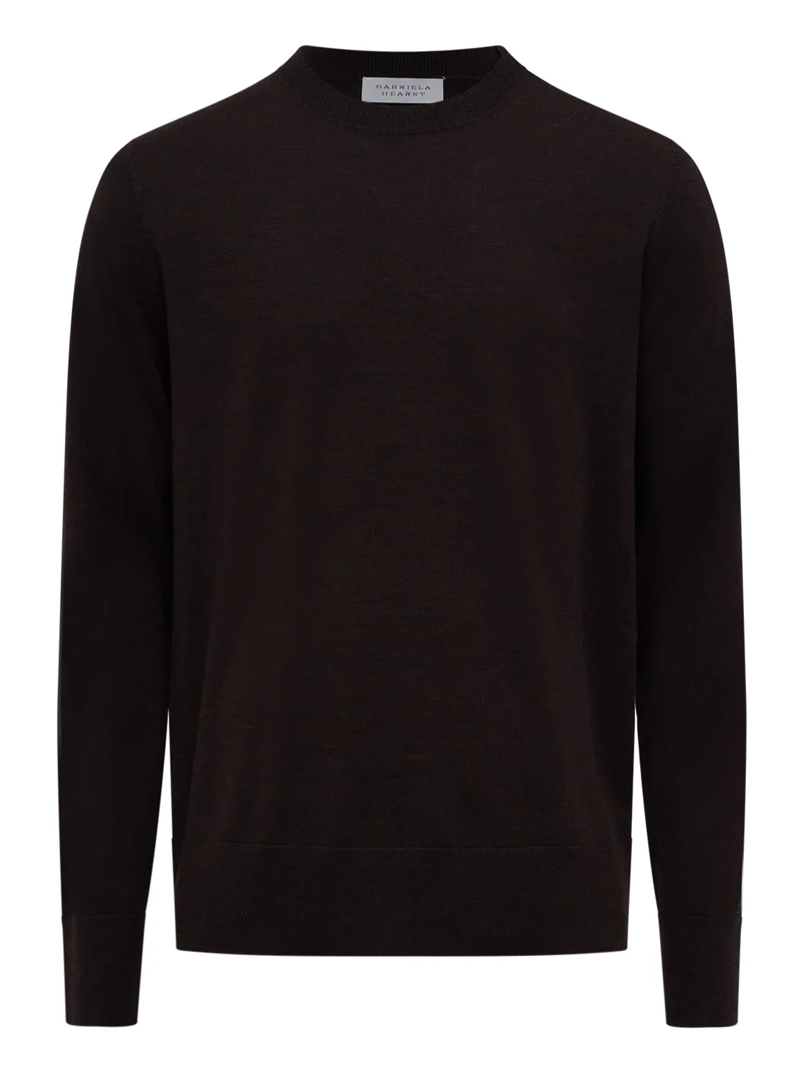 Palco Knit Sweater in Chocolate Merino Wool Palco Knit Sweater in Chocolate Merino Wool