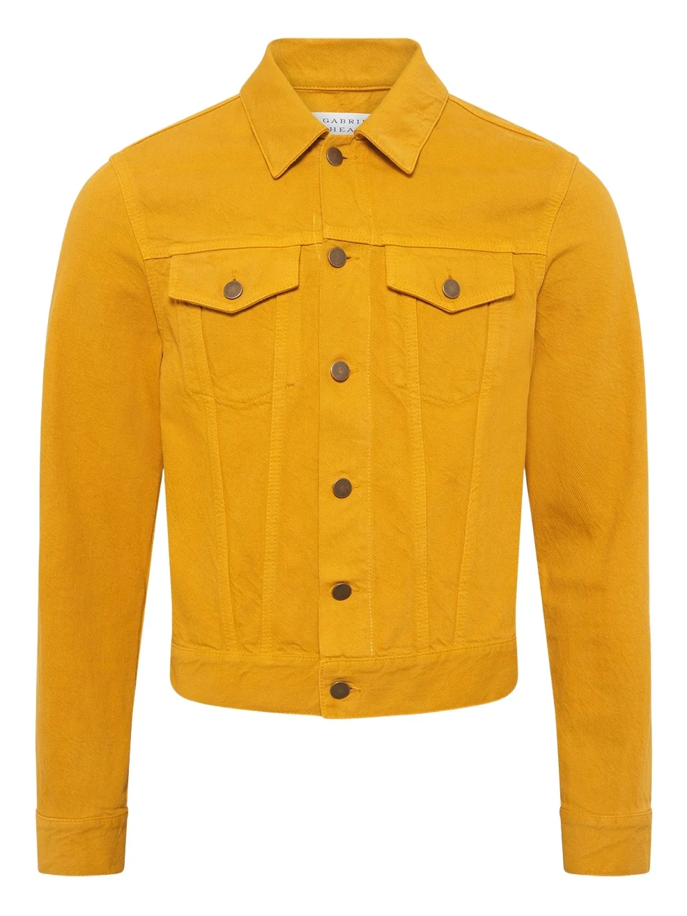 Gabriela Hearst Barry Trucker Jacket in Golden Birch Recycled Cotton Denim