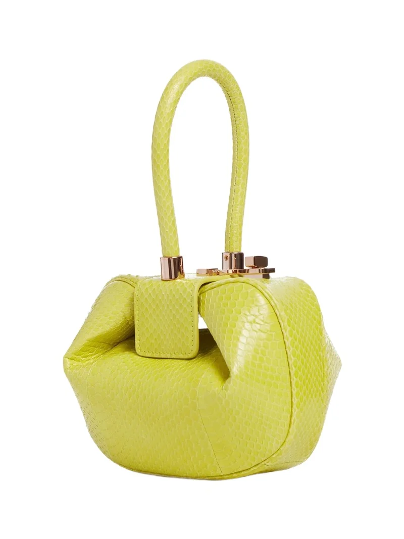 Gabriela Hearst Demi Bag in Lime Adamite Snakeskin