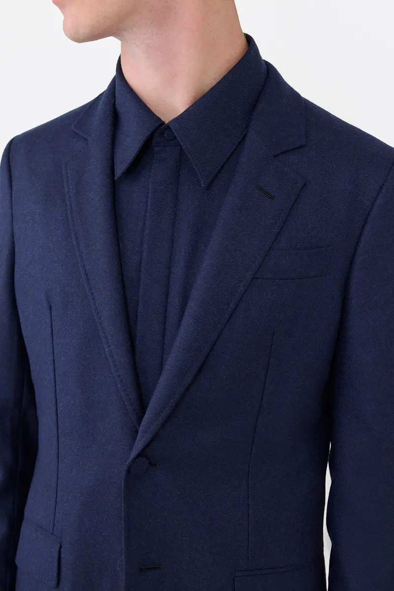 Gabriela Hearst Irving Jacket in Navy Wool Cashmere Flannel | Thumbnail 5