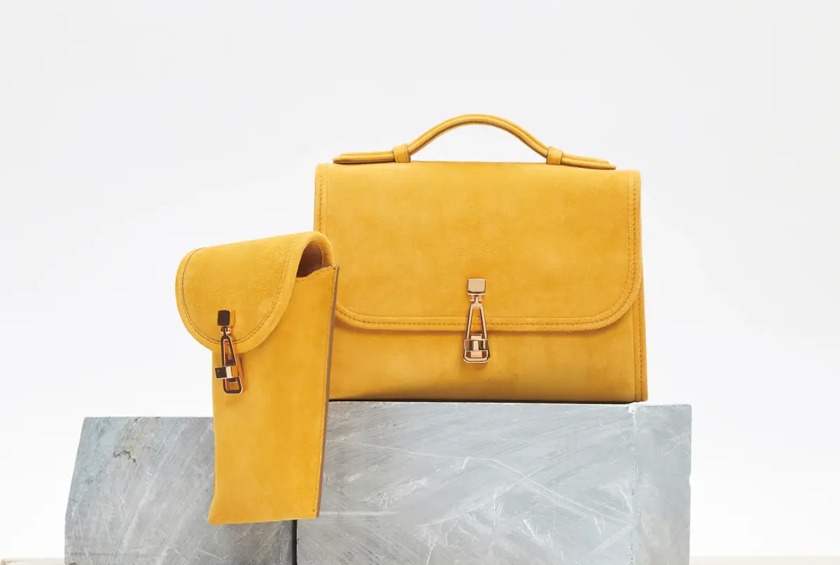 Gabriela Hearst Sunglasses Pouch in Golden Birch Suede | Thumbnail 2 Gabriela Hearst Sunglasses Pouch in Golden Birch Suede | Thumbnail 2