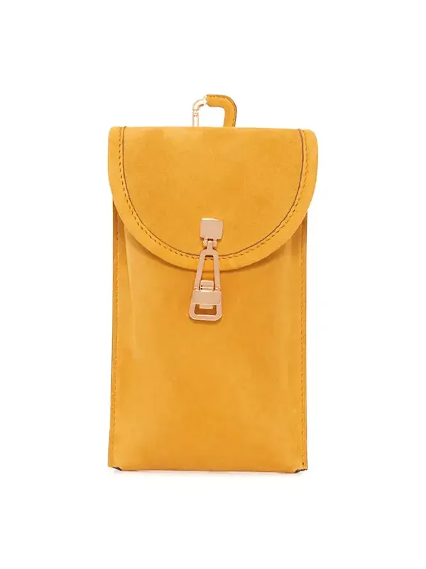 Sunglasses Pouch in Golden Birch Suede