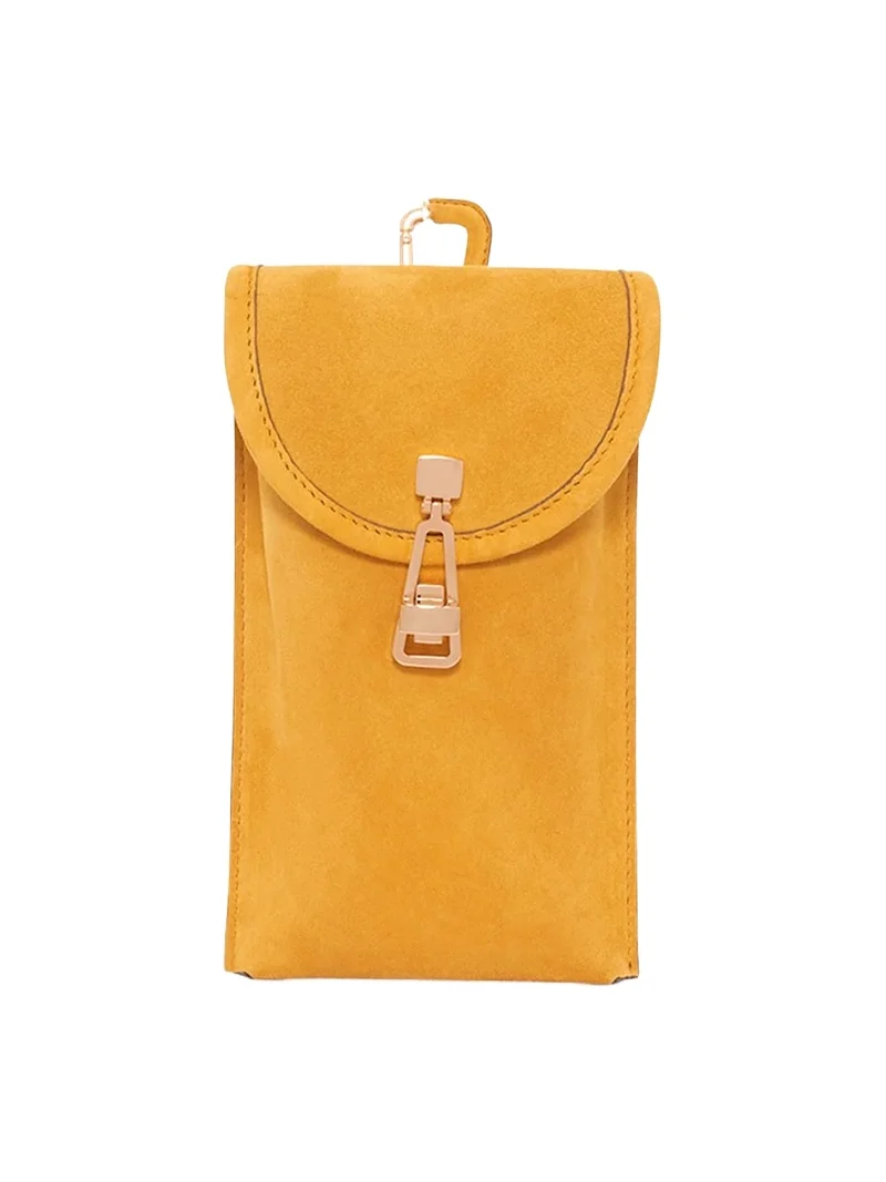 Gabriela Hearst Sunglasses Pouch in Golden Birch Suede