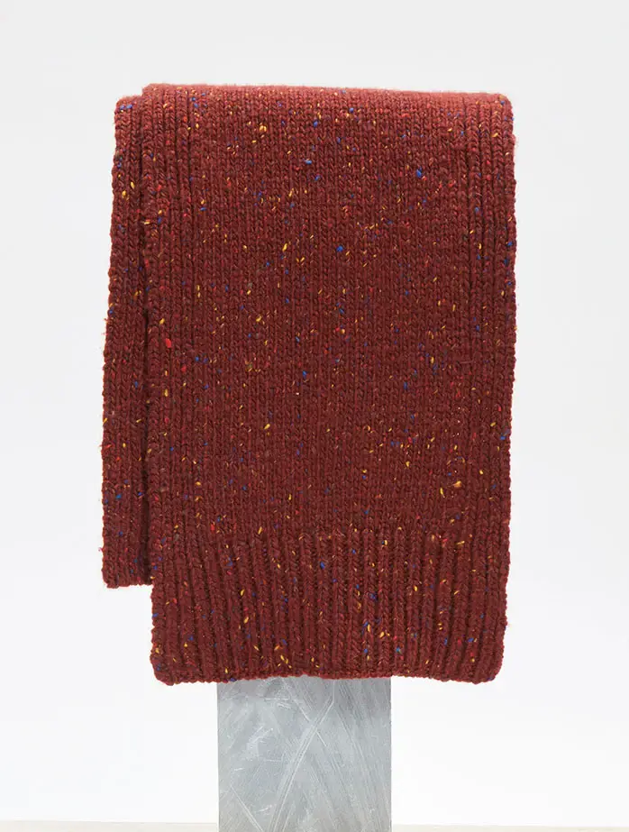Gabriela Hearst Fokestone Knit Scarf in Burnt Sienna Multi Speckled Aran Cashmere | Thumbnail 2 Gabriela Hearst Fokestone Knit Scarf in Burnt Sienna Multi Speckled Aran Cashmere | Thumbnail 2