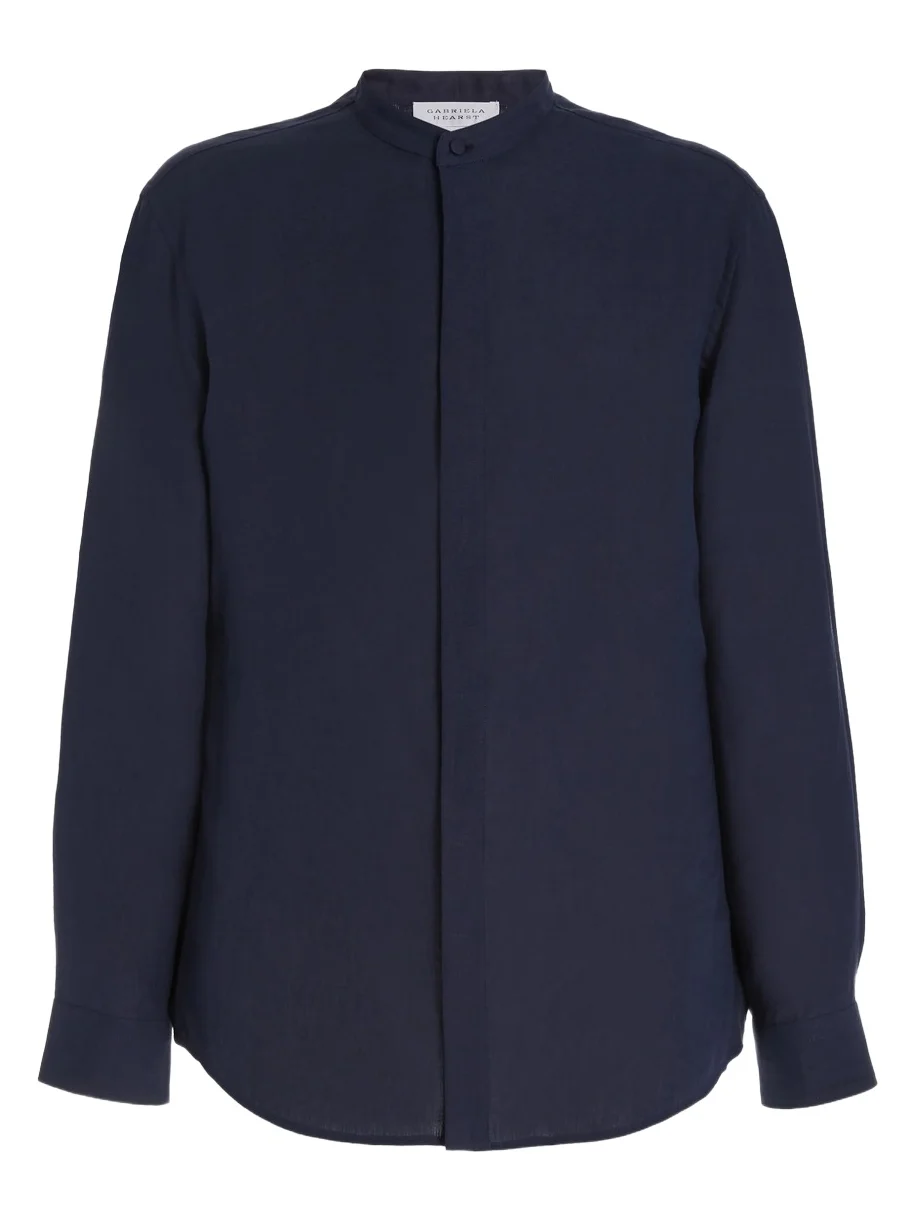 Gabriela Hearst Ollie Shirt in Dark Navy Linen