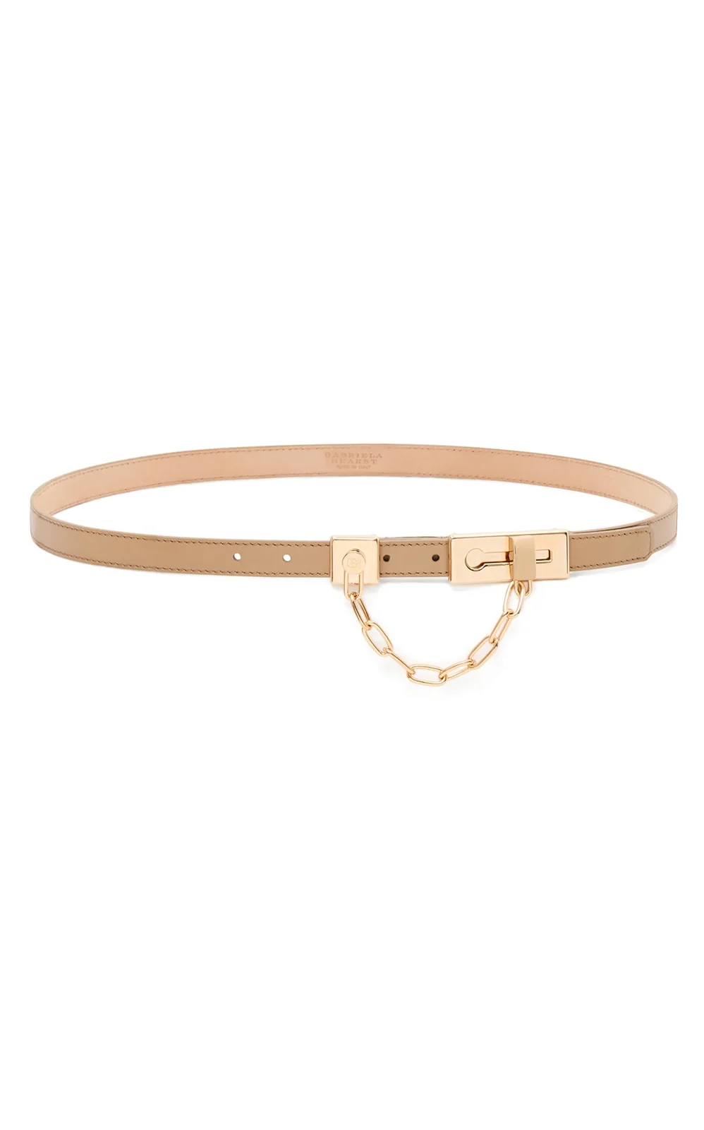 Gabriela Hearst Lock Belt in Nude Leather