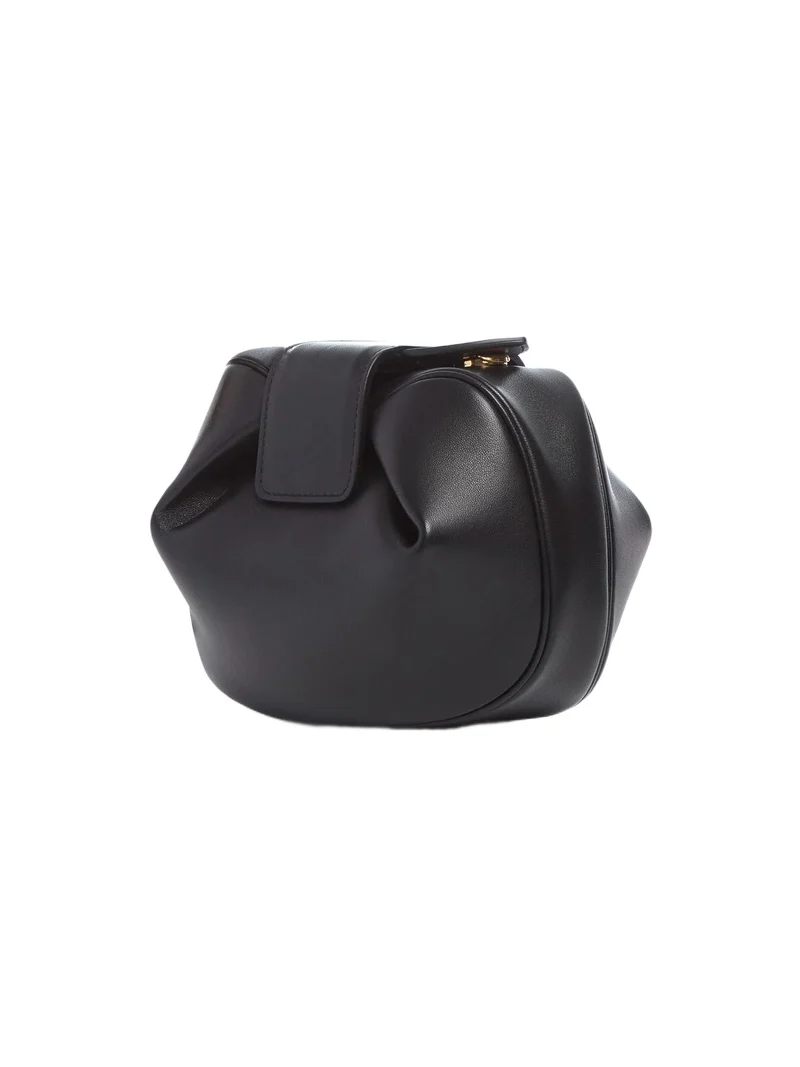 Gabriela Hearst Soft Demi Clutch in Black Nappa Leather
