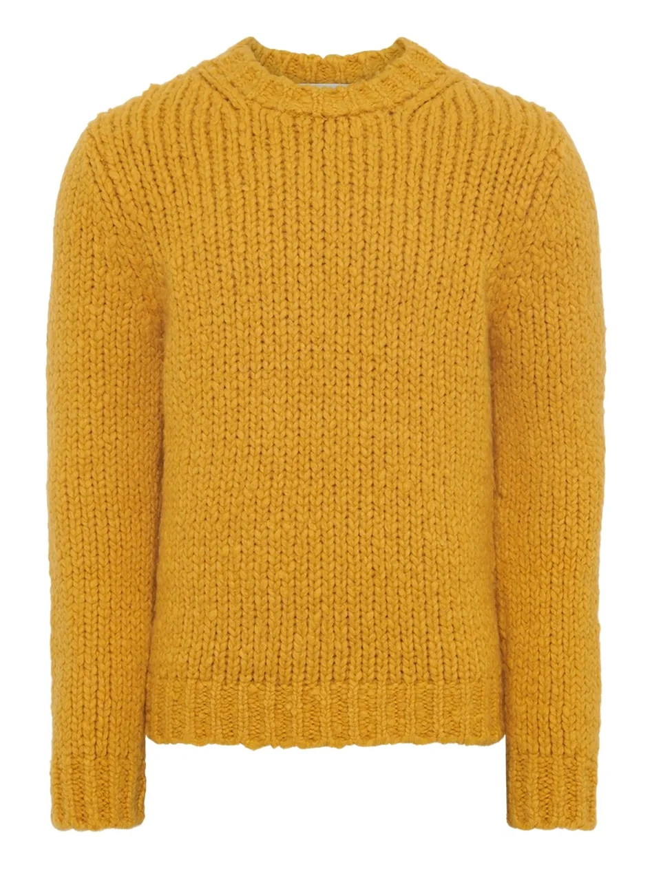 Gabriela Hearst Lawrence Knit Sweater in Golden Birch Welfat Cashmere