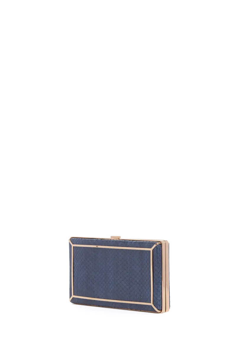 Gabriela Hearst Callas Clutch in Navy Snakeskin | Thumbnail 2 Gabriela Hearst Callas Clutch in Navy Snakeskin | Thumbnail 2