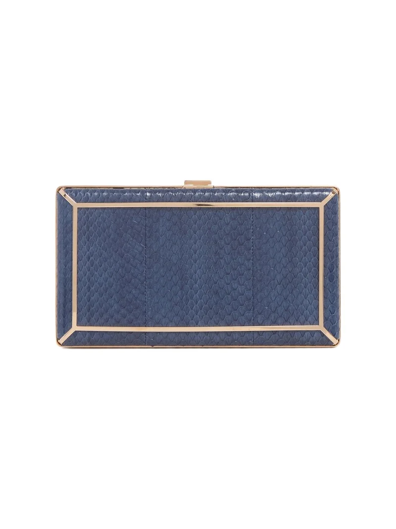 Gabriela Hearst Callas Clutch in Navy Snakeskin