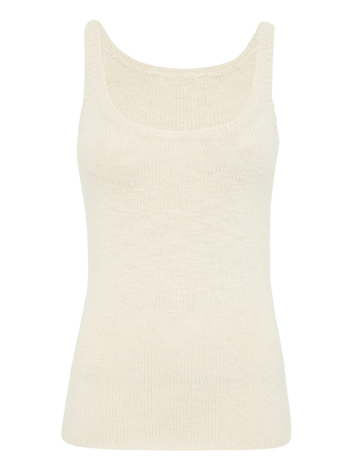 Gabriela Hearst Jayce Knit Tank Top in Ivory Cashmere