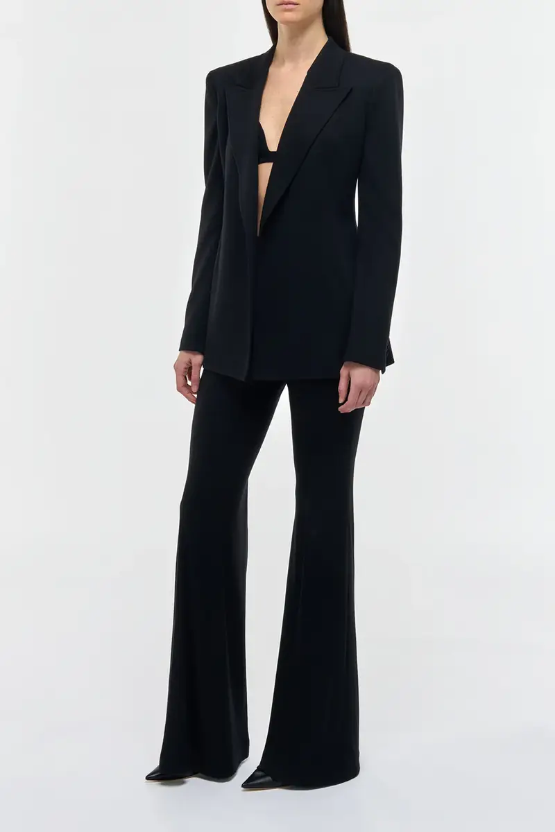 Gabriela Hearst Rhein Flare Pant in Black Cashmere Jersey | Thumbnail 3 Gabriela Hearst Rhein Flare Pant in Black Cashmere Jersey | Thumbnail 3
