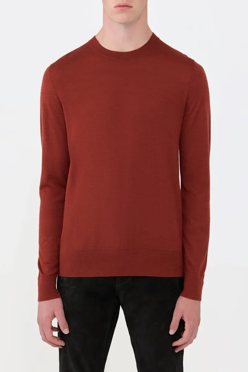 Gabriela Hearst Palco Knit Sweater in Burnt Sienna Merino Wool | Thumbnail 2
