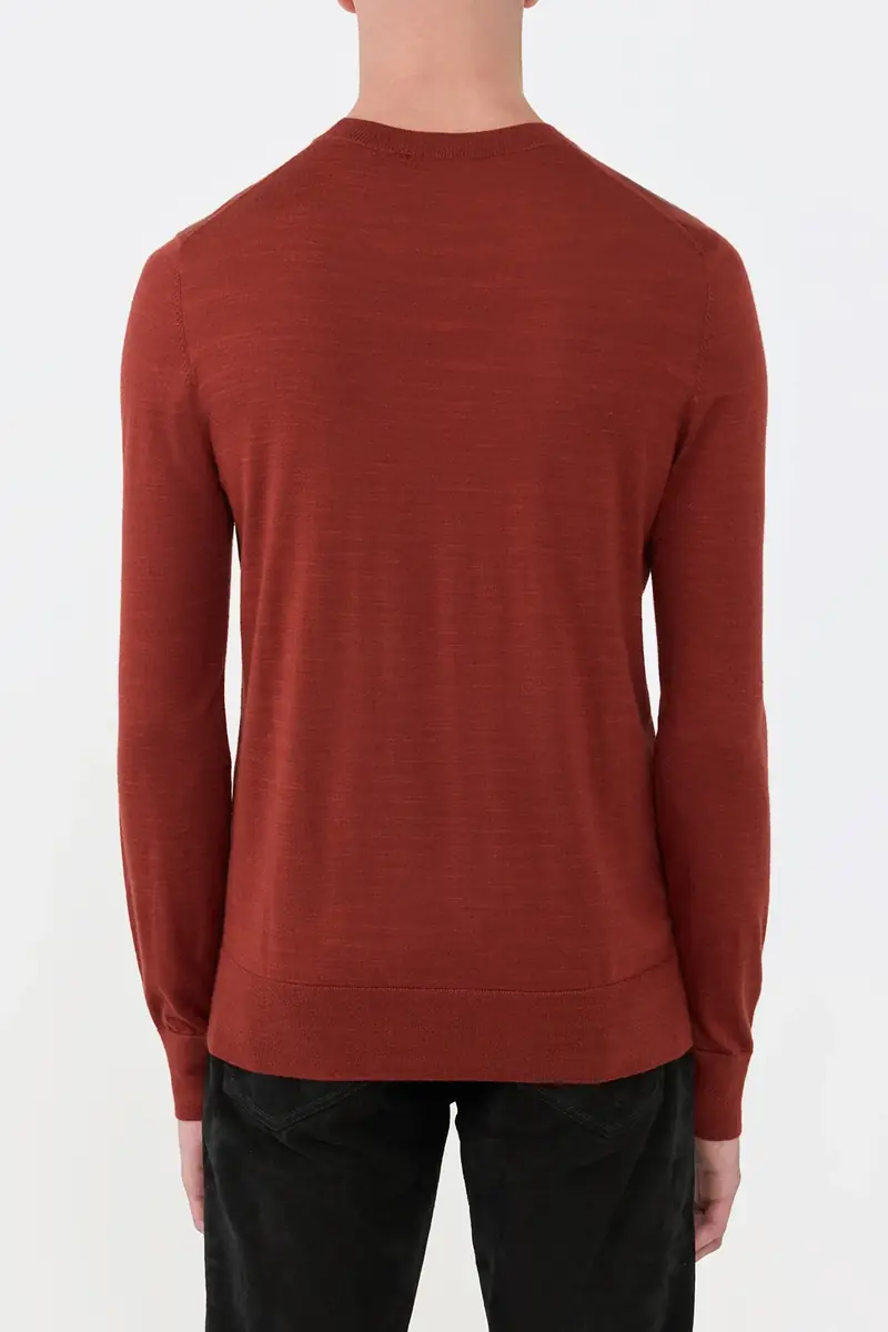 Gabriela Hearst Palco Knit Sweater in Burnt Sienna Merino Wool | Thumbnail 4
