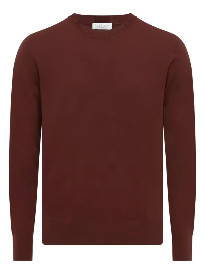 Gabriela Hearst Palco Knit Sweater in Burnt Sienna Merino Wool