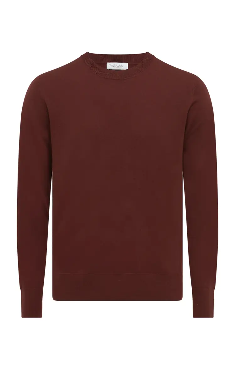 Palco Knit Sweater in Burnt Sienna Merino Wool Palco Knit Sweater in Burnt Sienna Merino Wool