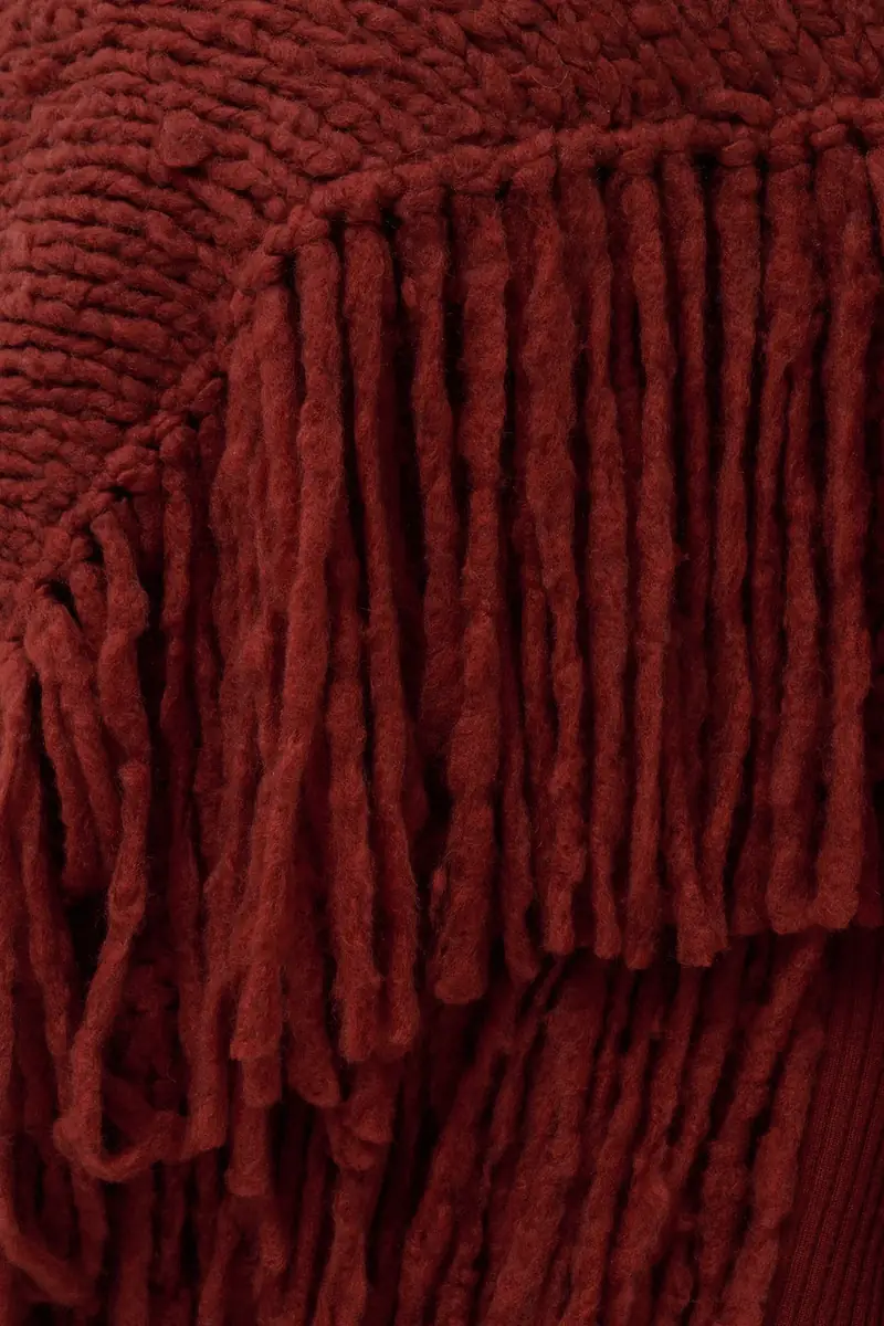 Gabriela Hearst Lauren Knit Wrap in Burnt Sienna Welfat Cashmere | Thumbnail 5 Gabriela Hearst Lauren Knit Wrap in Burnt Sienna Welfat Cashmere | Thumbnail 5