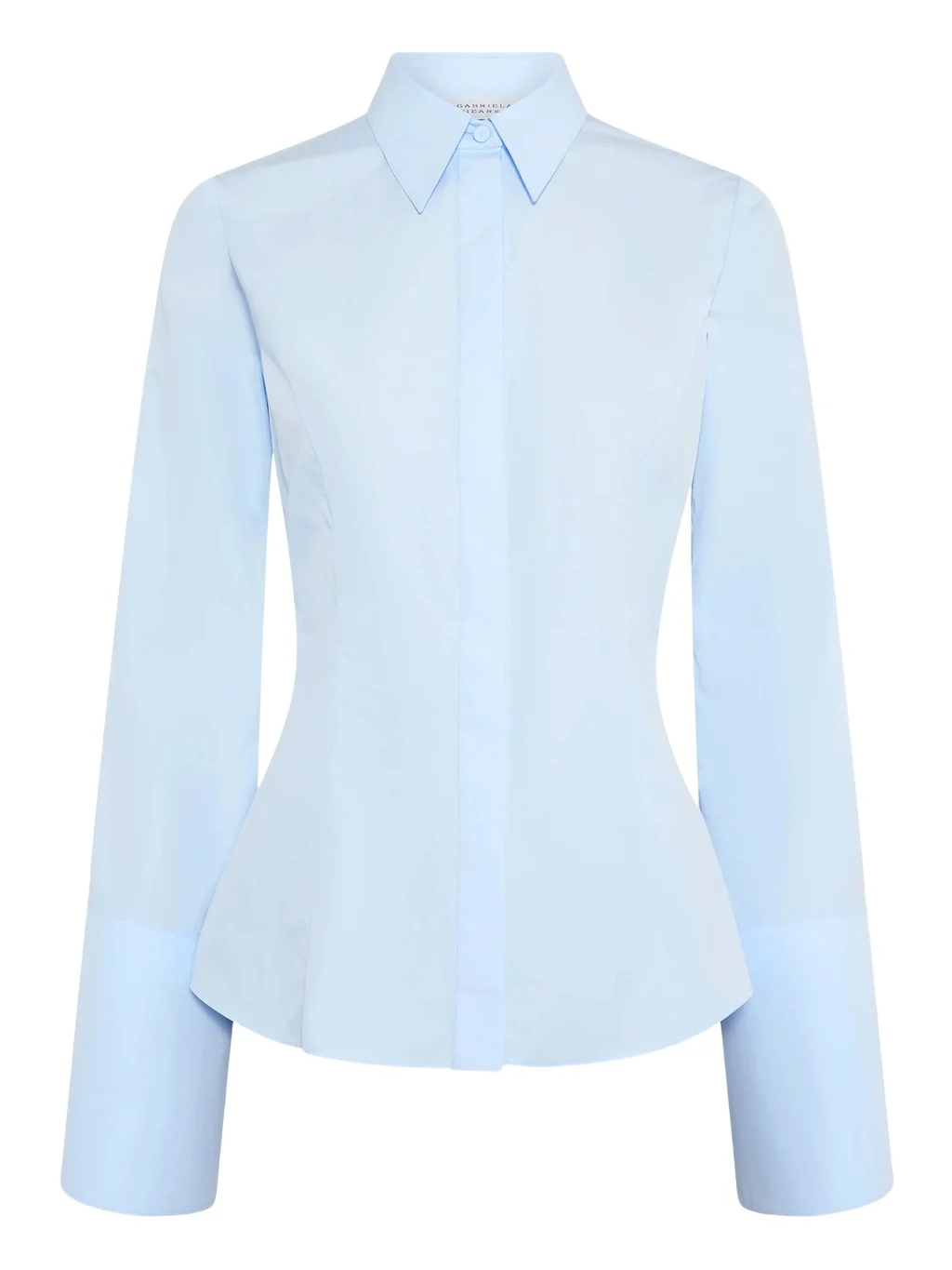 Gabriela Hearst Jataya Shirt in Light Blue Sea Island Cotton