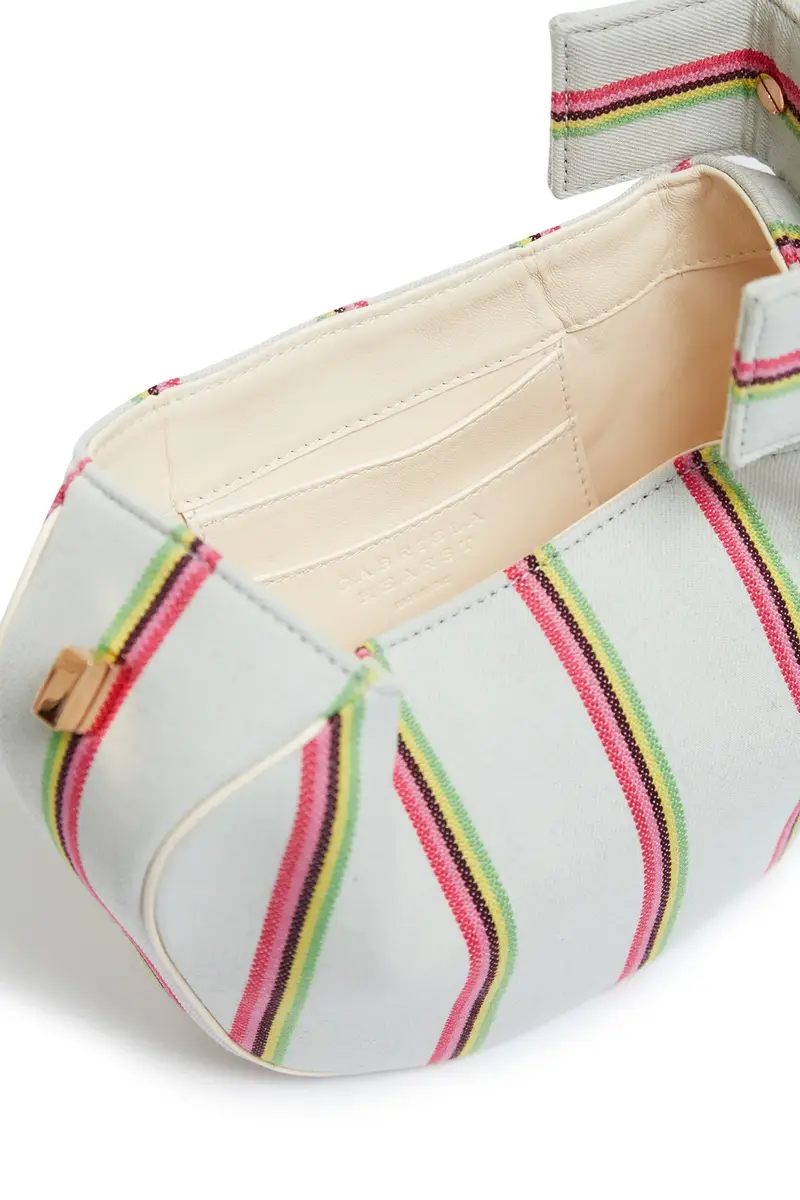 Gabriela Hearst Striped Demi Bag in Ivory Wool | Thumbnail 4