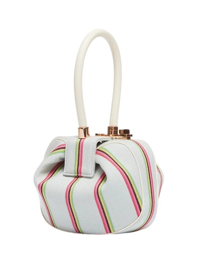 Gabriela Hearst Striped Demi Bag in Ivory Wool