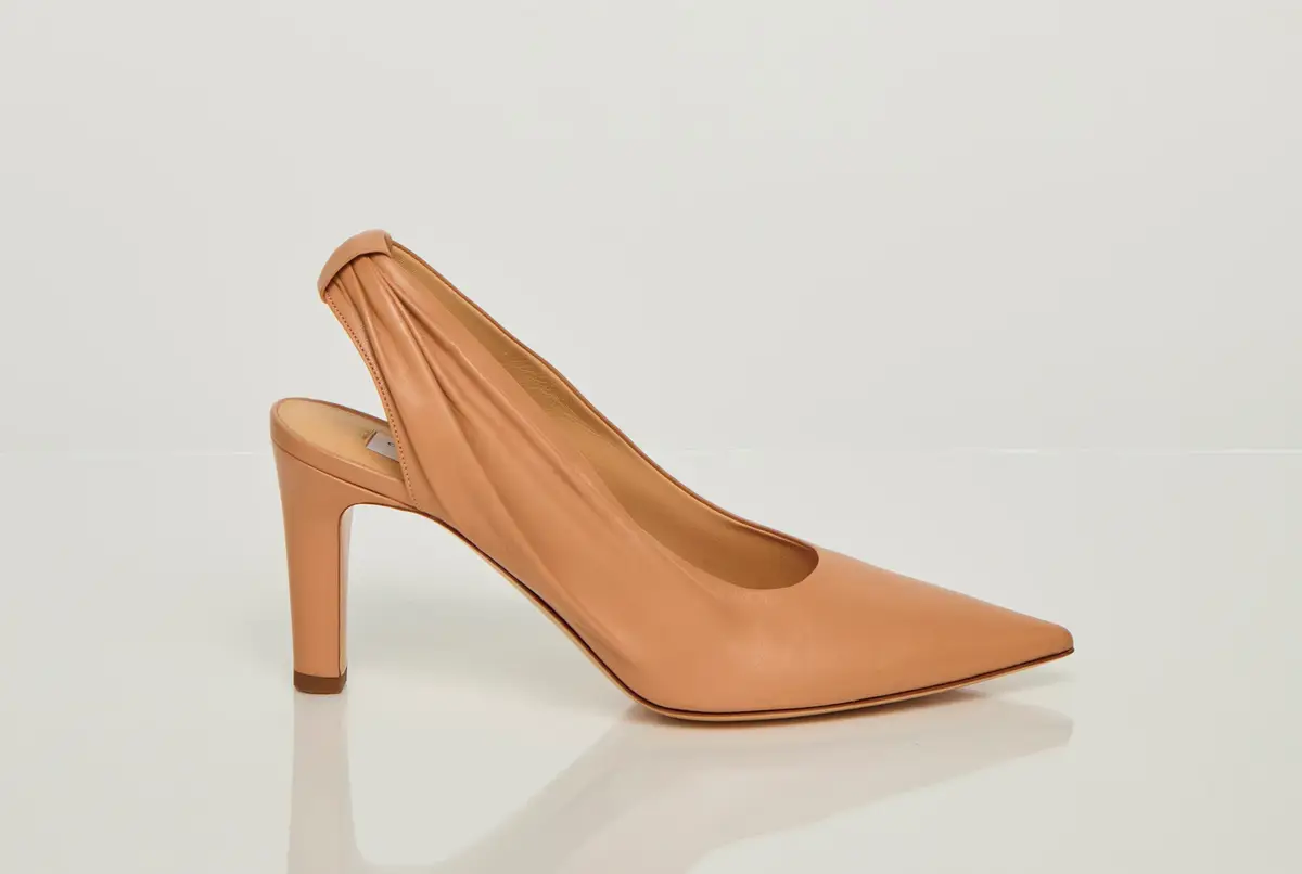 Gabriela Hearst Amari Slingback Pump in Nude Leather | Thumbnail 5 Gabriela Hearst Amari Slingback Pump in Nude Leather | Thumbnail 5