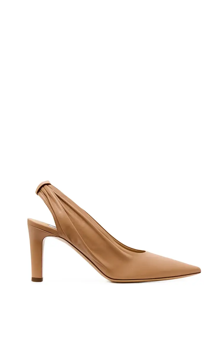 Gabriela Hearst Amari Slingback Pump in Nude Leather | Image 1 Gabriela Hearst Amari Slingback Pump in Nude Leather | Image 1