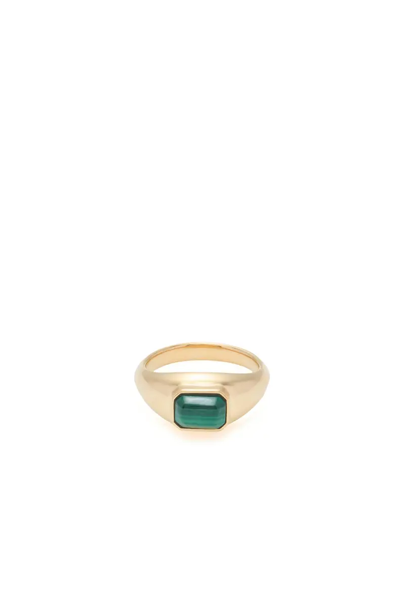 Gabriela Hearst Small Ring in 18K Yellow Gold & Malachite Stone | Thumbnail 3 Gabriela Hearst Small Ring in 18K Yellow Gold & Malachite Stone | Thumbnail 3