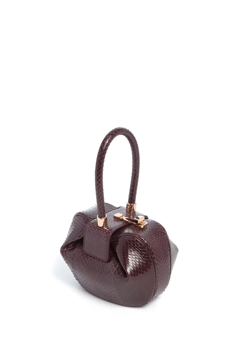 Gabriela Hearst Demi Bag in Bordeaux Snakeskin | Thumbnail 3 Gabriela Hearst Demi Bag in Bordeaux Snakeskin | Thumbnail 3