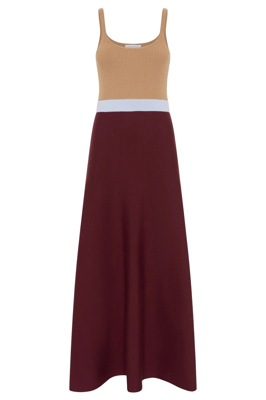 Gabriela Hearst Flaminius Knit Dress in Bordeaux Multi Merino Wool