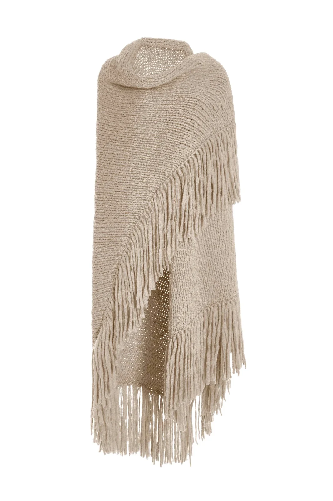 Lauren Knit Wrap in Oatmeal Welfat Cashmere Lauren Knit Wrap in Oatmeal Welfat Cashmere