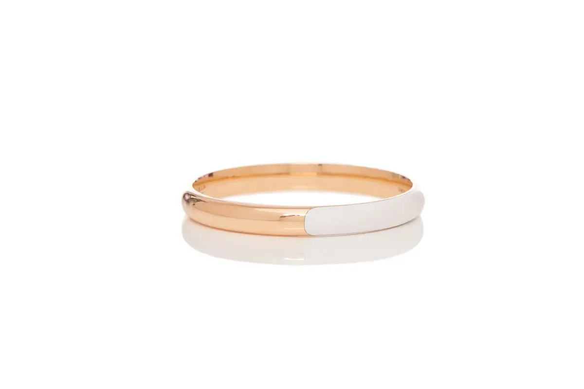 Gabriela Hearst Bangle in 18K Rose Gold & Vitreous Enamel | Thumbnail 2 Gabriela Hearst Bangle in 18K Rose Gold & Vitreous Enamel | Thumbnail 2