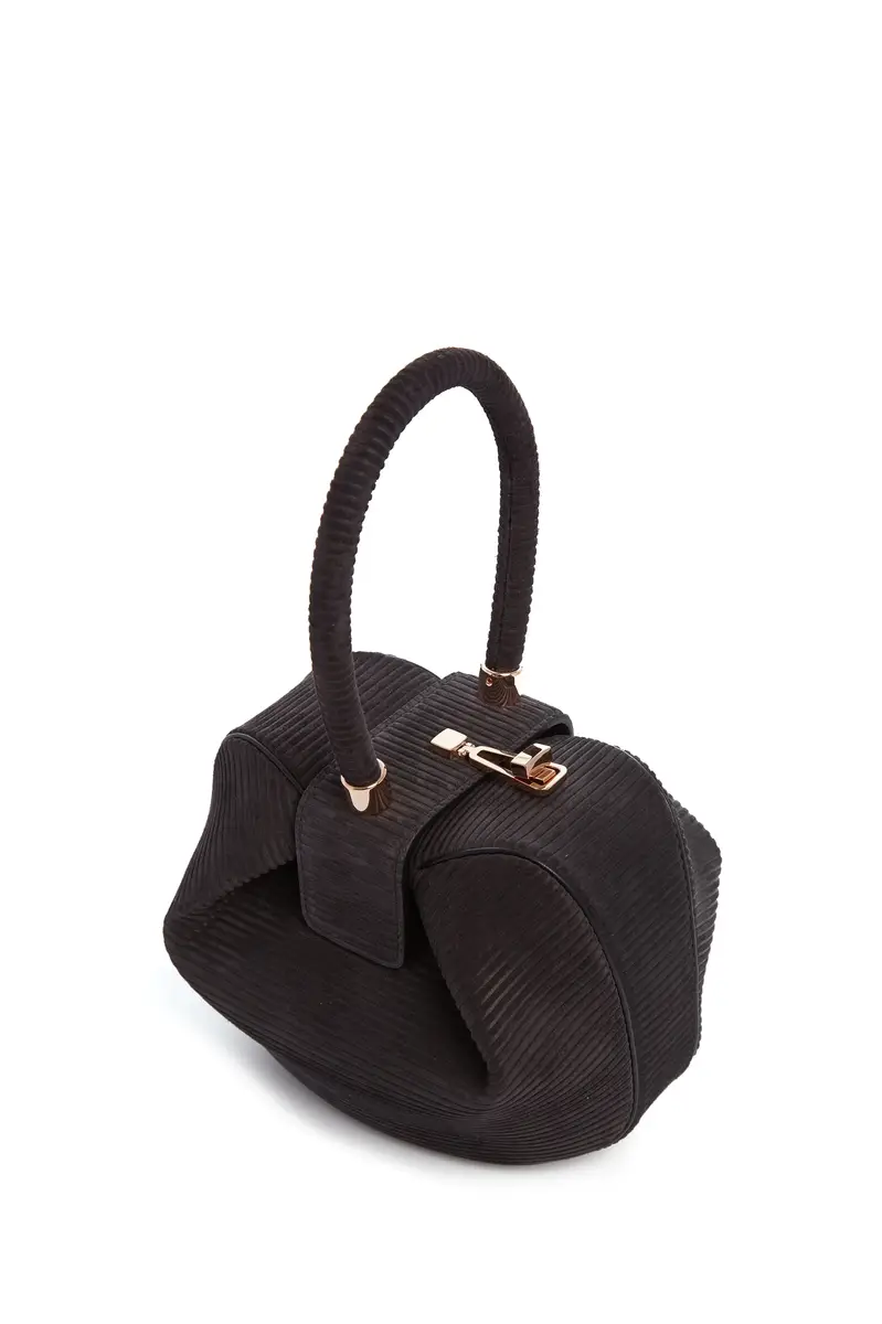 Gabriela Hearst Nina Bag in Chocolate Corded Suede | Thumbnail 3