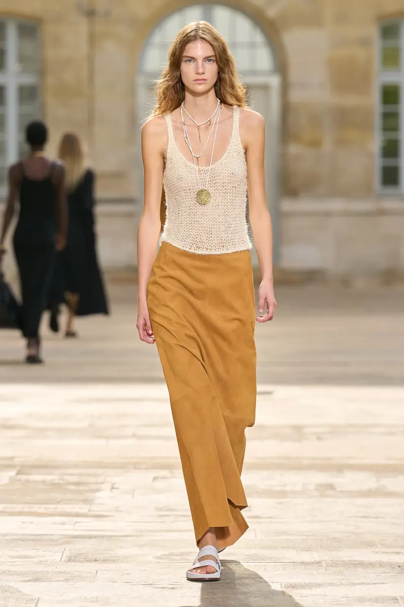 Gabriela Hearst Talor Raw Cut Maxi Skirt in Cashew Suede | Thumbnail 2 Gabriela Hearst Talor Raw Cut Maxi Skirt in Cashew Suede | Thumbnail 2