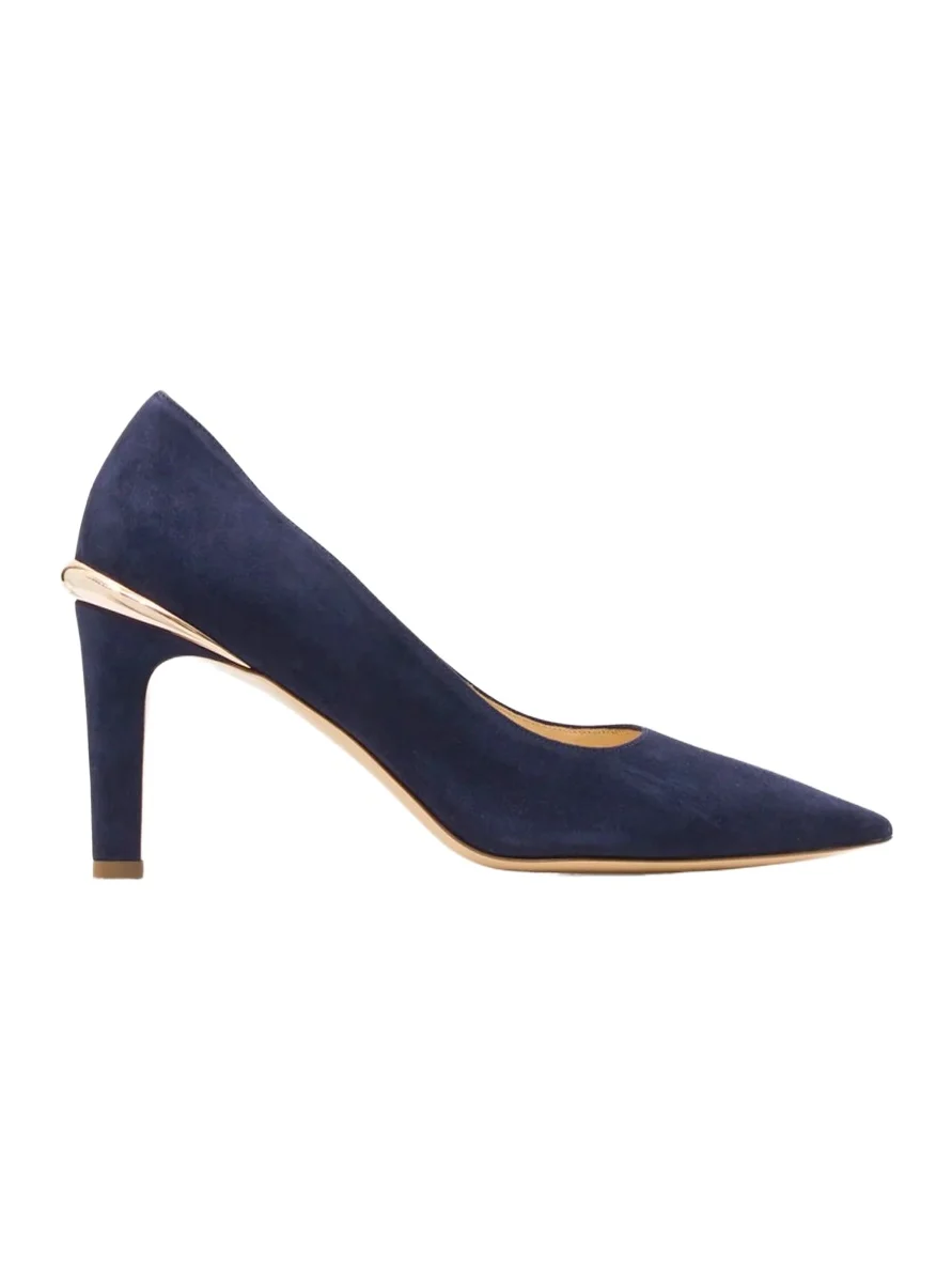 Edwina High Heel Stiletto Pump in Navy Suede Edwina High Heel Stiletto Pump in Navy Suede