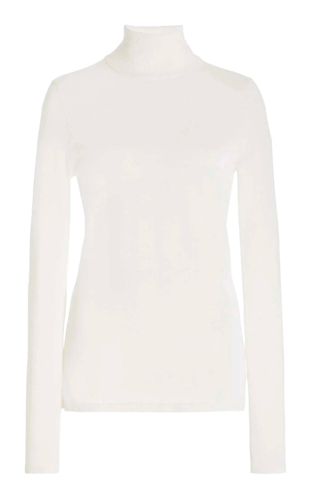 Costa Knit Turtleneck in Ivory Cashmere Silk Costa Knit Turtleneck in Ivory Cashmere Silk