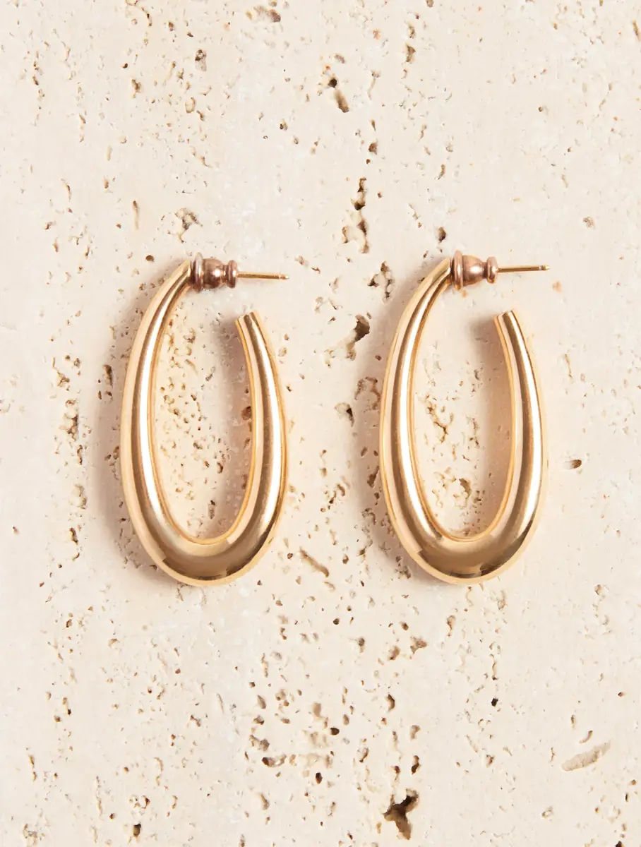 Gabriela Hearst Large Drop Earrings in 18K Yellow Gold | Thumbnail 3 Gabriela Hearst Large Drop Earrings in 18K Yellow Gold | Thumbnail 3