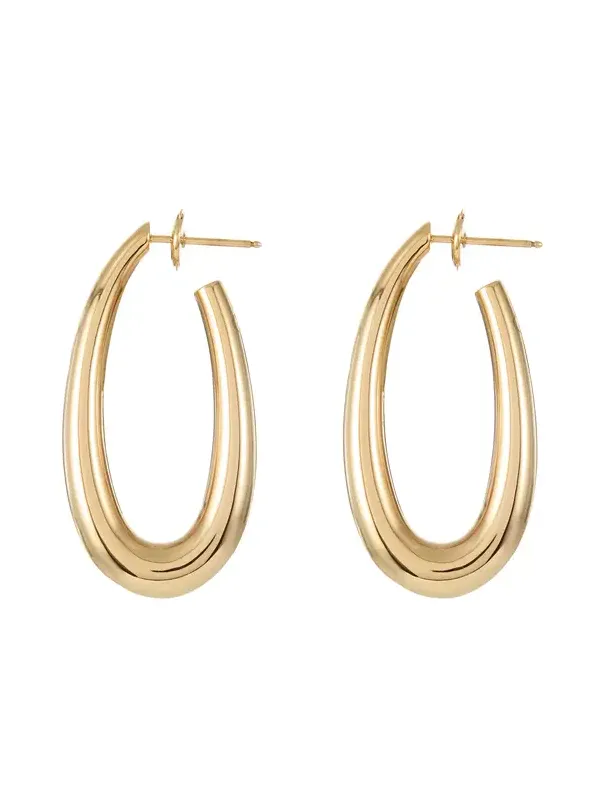 Large Drop Earrings in 18K Yellow Gold