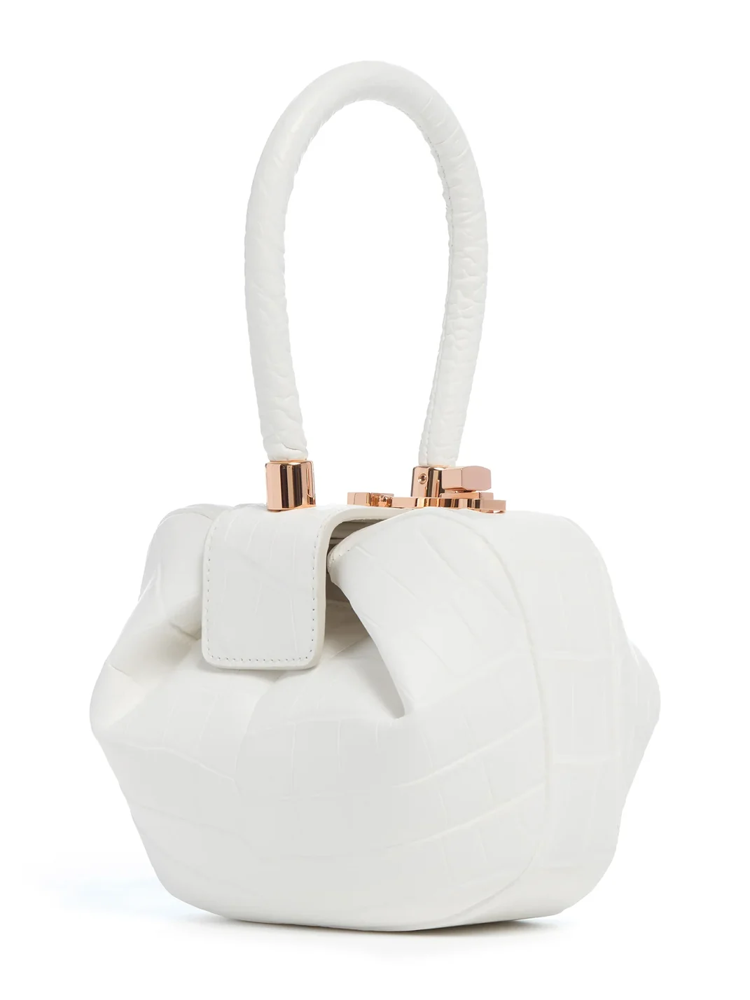 Gabriela Hearst Demi Bag in Ivory Crocodile Leather