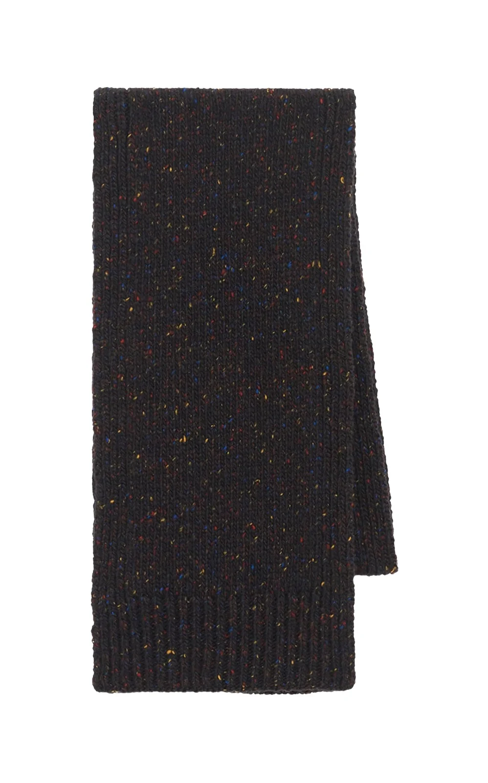 Gabriela Hearst Fokestone Knit Scarf in Charcoal Multi Speckled Aran Cashmere