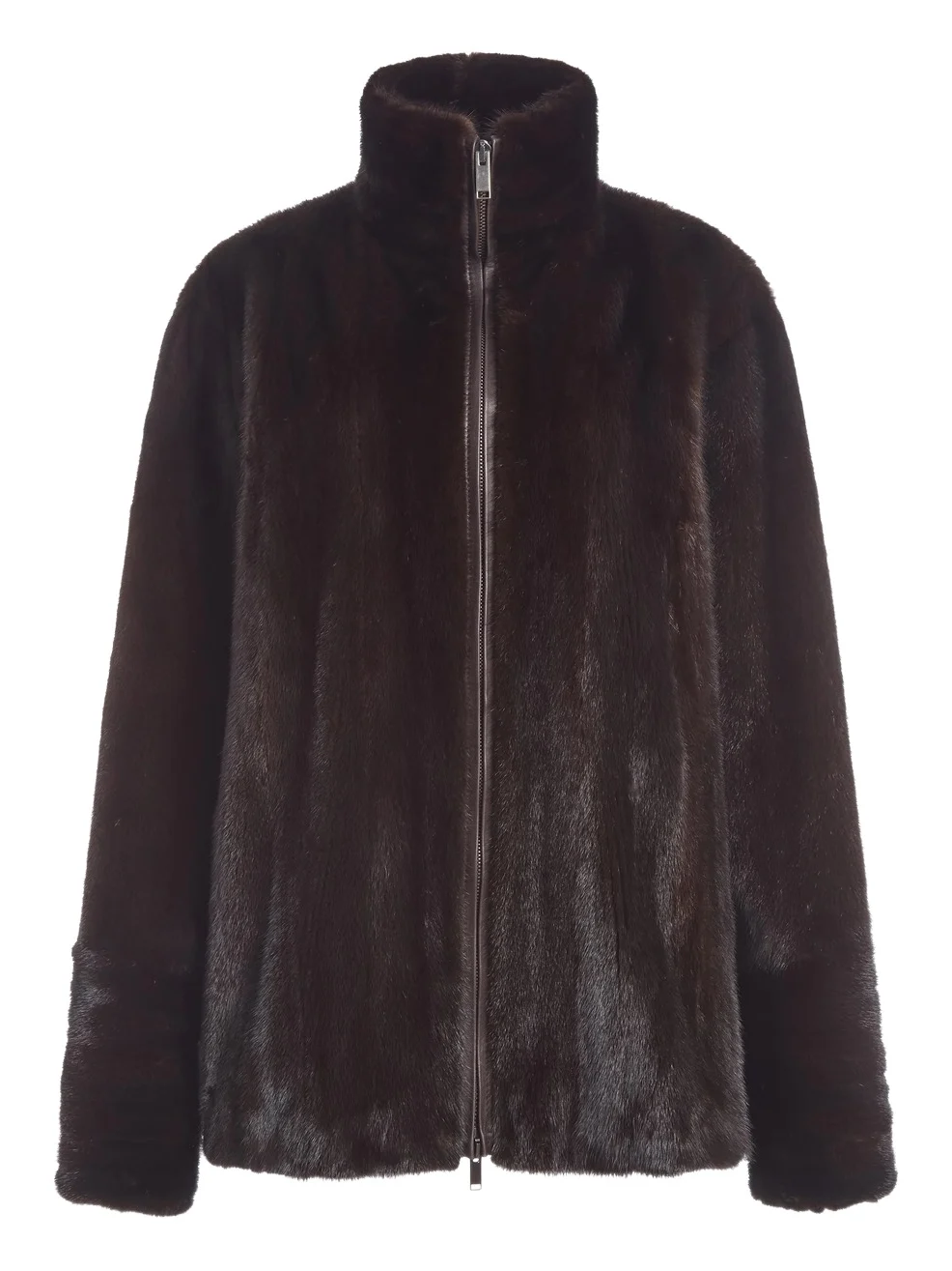 Aristede Jacket in Dark Chocolate Recycled Mink Fur Aristede Jacket in Dark Chocolate Recycled Mink Fur