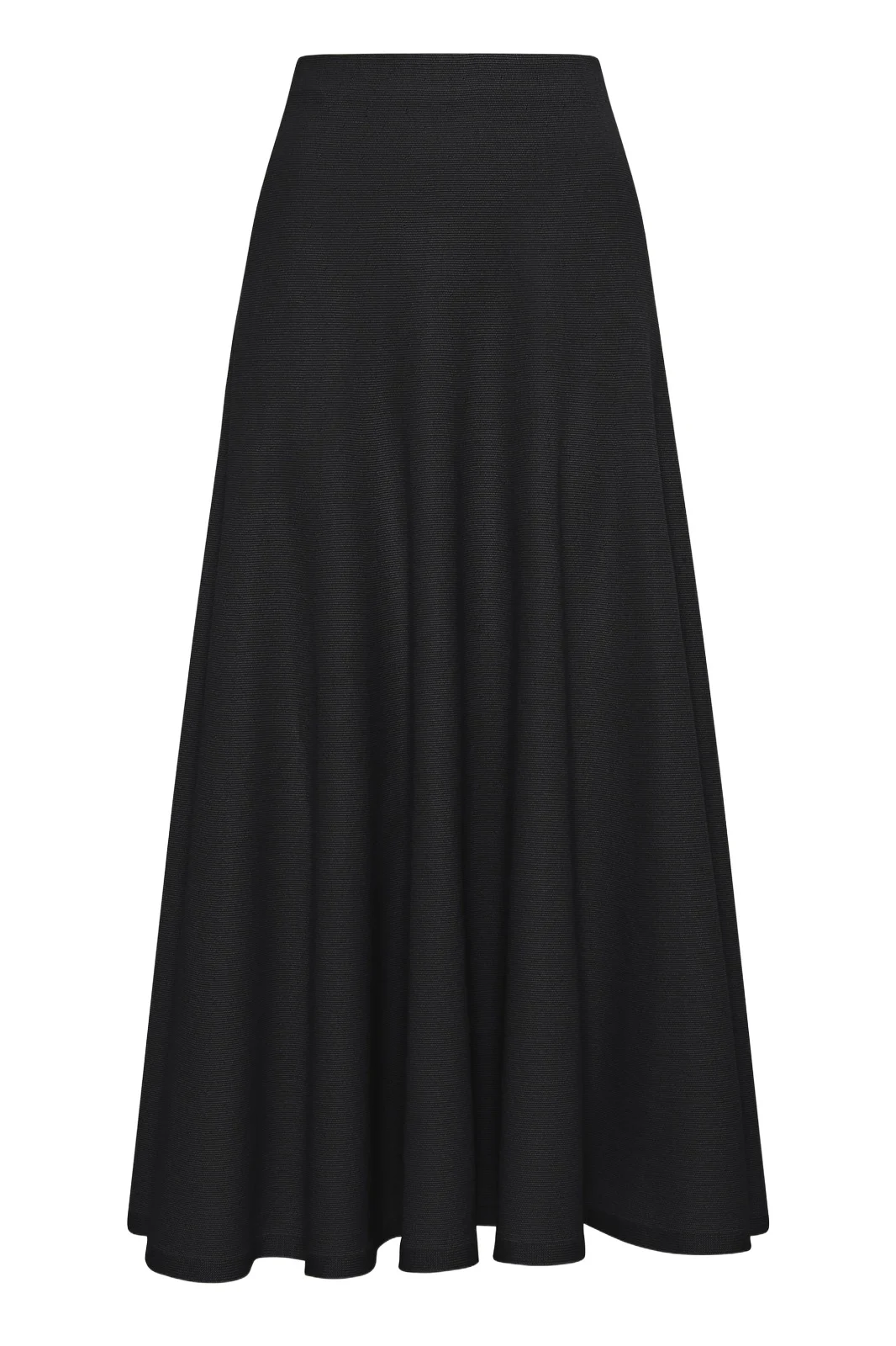 Gabriela Hearst Cairan Knit Maxi Skirt in Black Merino Wool