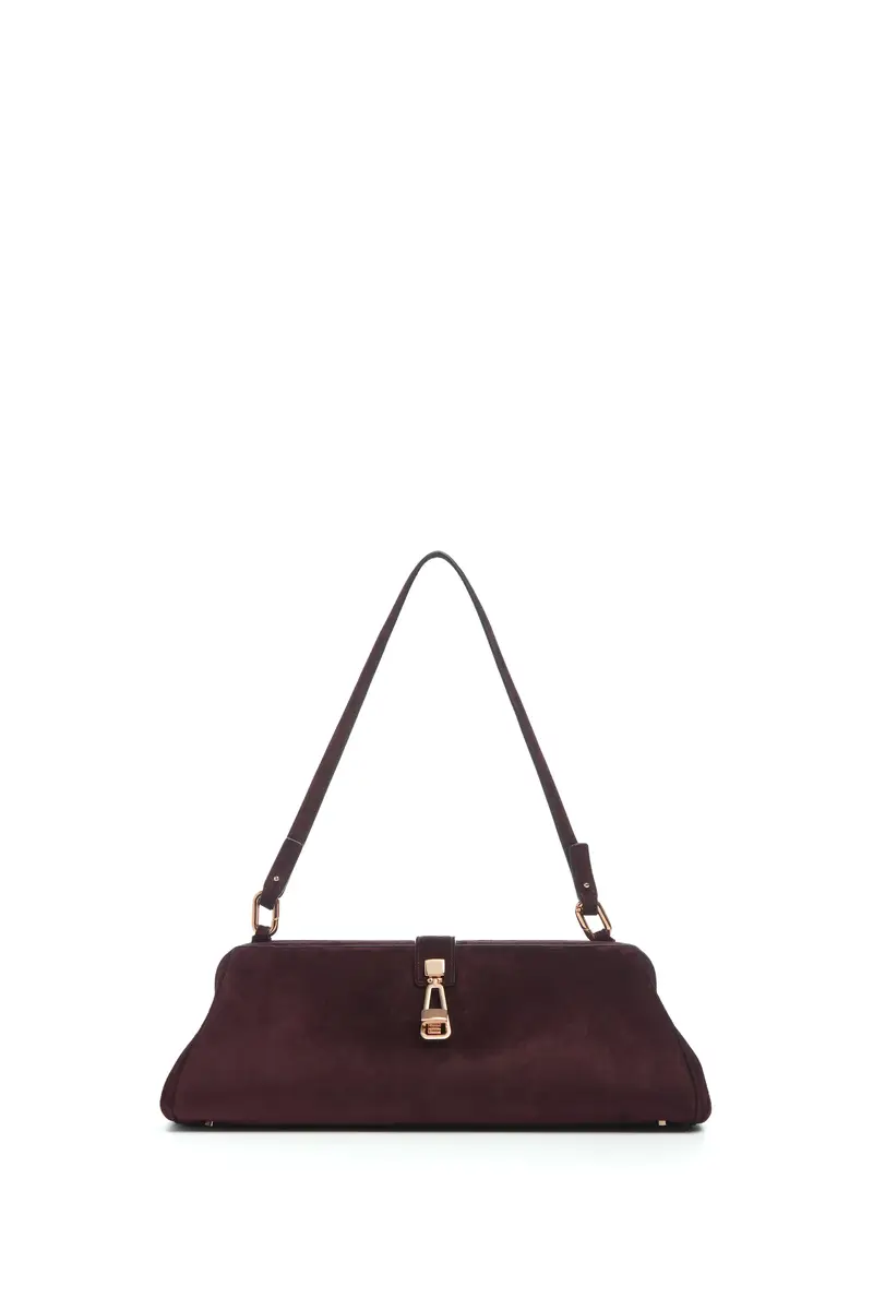 Gabriela Hearst Paola Clutch in Bordeaux Suede | Thumbnail 3 Gabriela Hearst Paola Clutch in Bordeaux Suede | Thumbnail 3