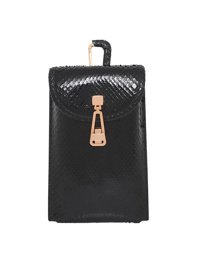 Gabriela Hearst Sunglasses Pouch in Black Snakeskin